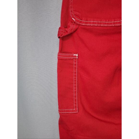 Dickies Pants Womens 29x30 Red Workwear Utility Hammer Loop Straight Rockabilly - Picture 5 of 16